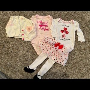 3-6 mnth baby girl valentines day outfits